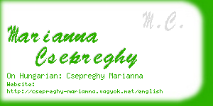 marianna csepreghy business card